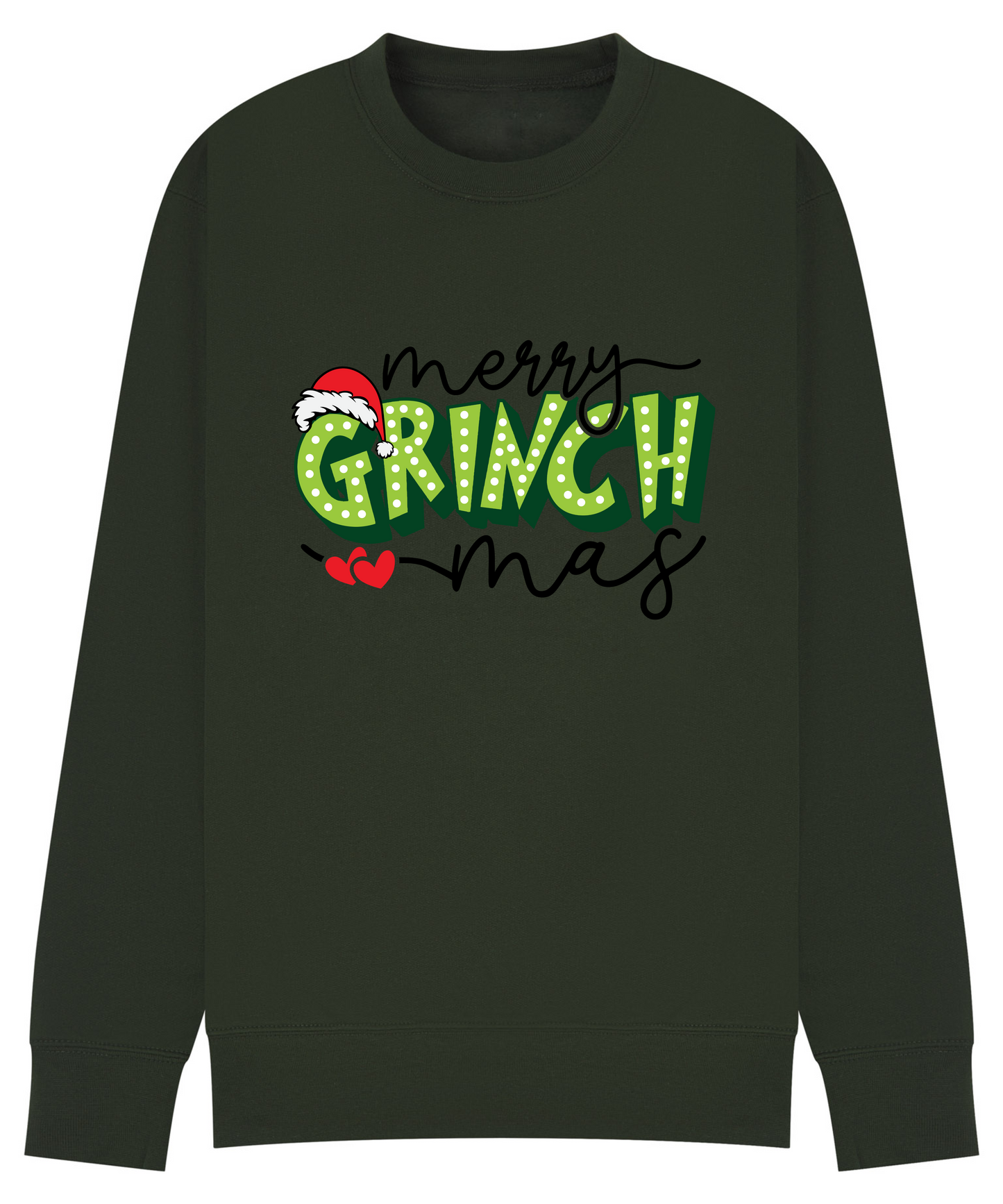 Matching “Merry Grinchmas” Family Christmas Jumpers – Adult & Kids Sizes | Up to 14 Colours!