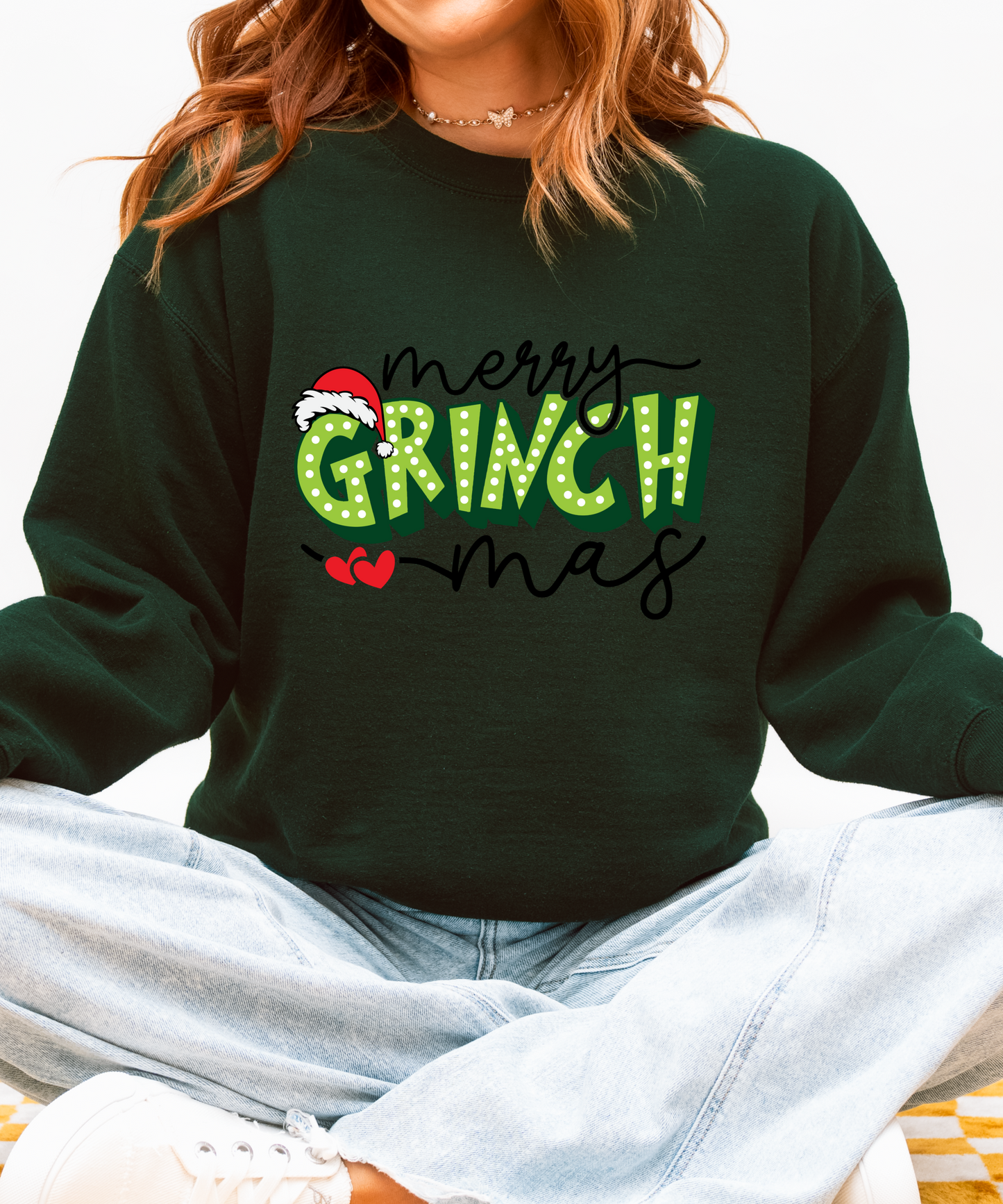 Matching “Merry Grinchmas” Family Christmas Jumpers – Adult & Kids Sizes | Up to 14 Colours!