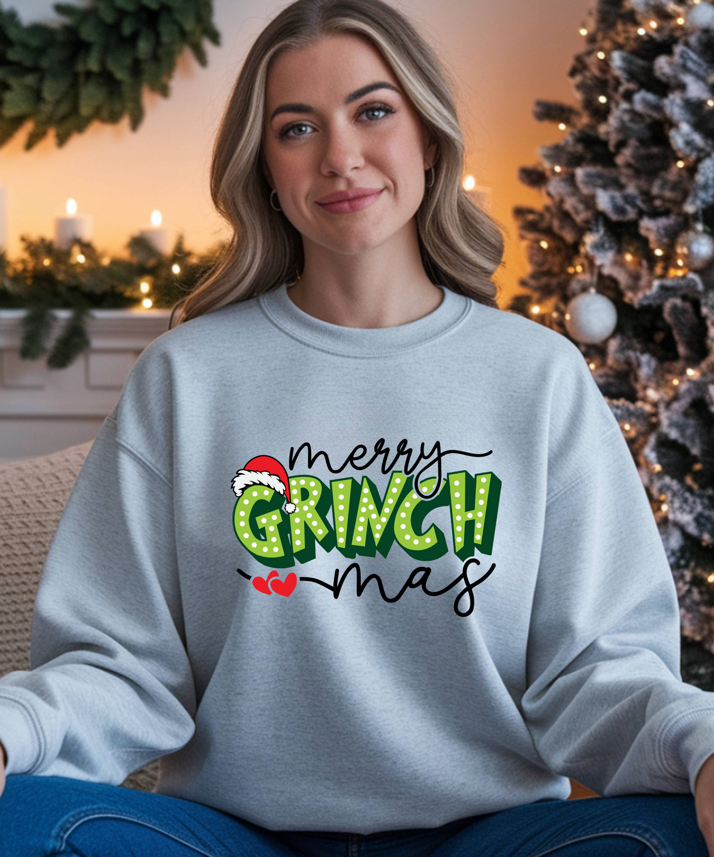 Matching “Merry Grinchmas” Family Christmas Jumpers – Adult & Kids Sizes | Up to 14 Colours!