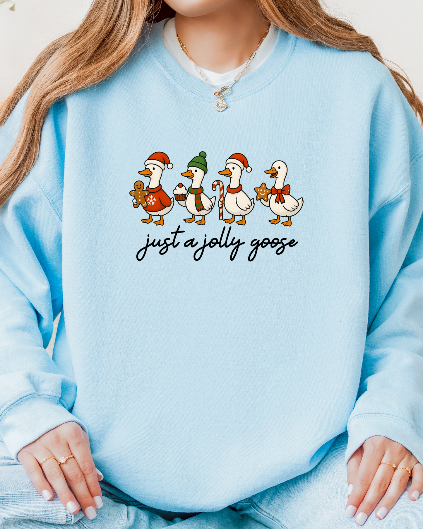 Just a Jolly Goose Sweater • Silly Goose Christmas Sweatshirt • Funny Xmas Jumper •