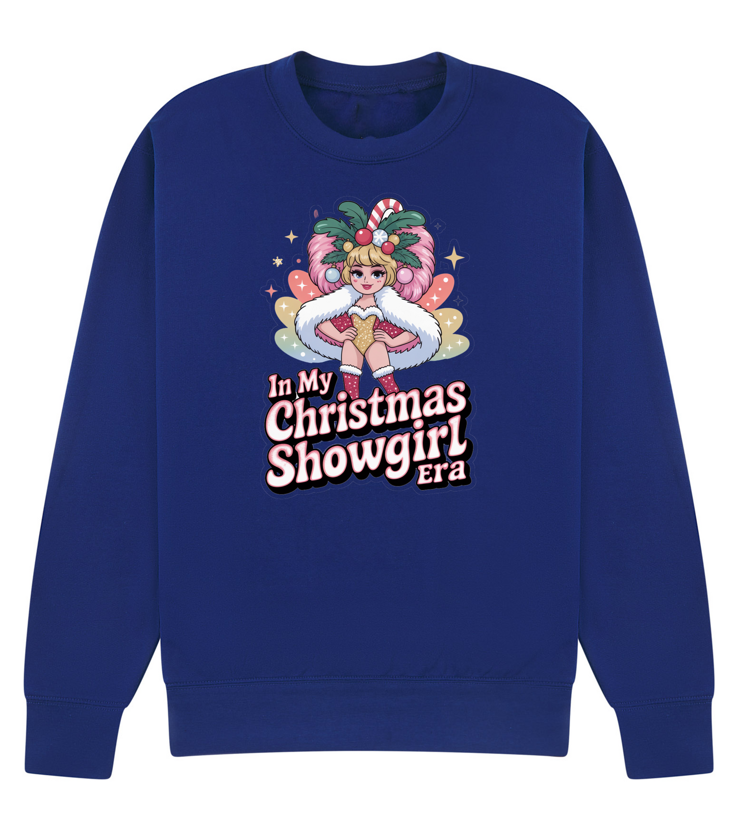 Christmas Showgirl Sweatshirt – Festive Kids & Adult Jumper in Multiple Colours