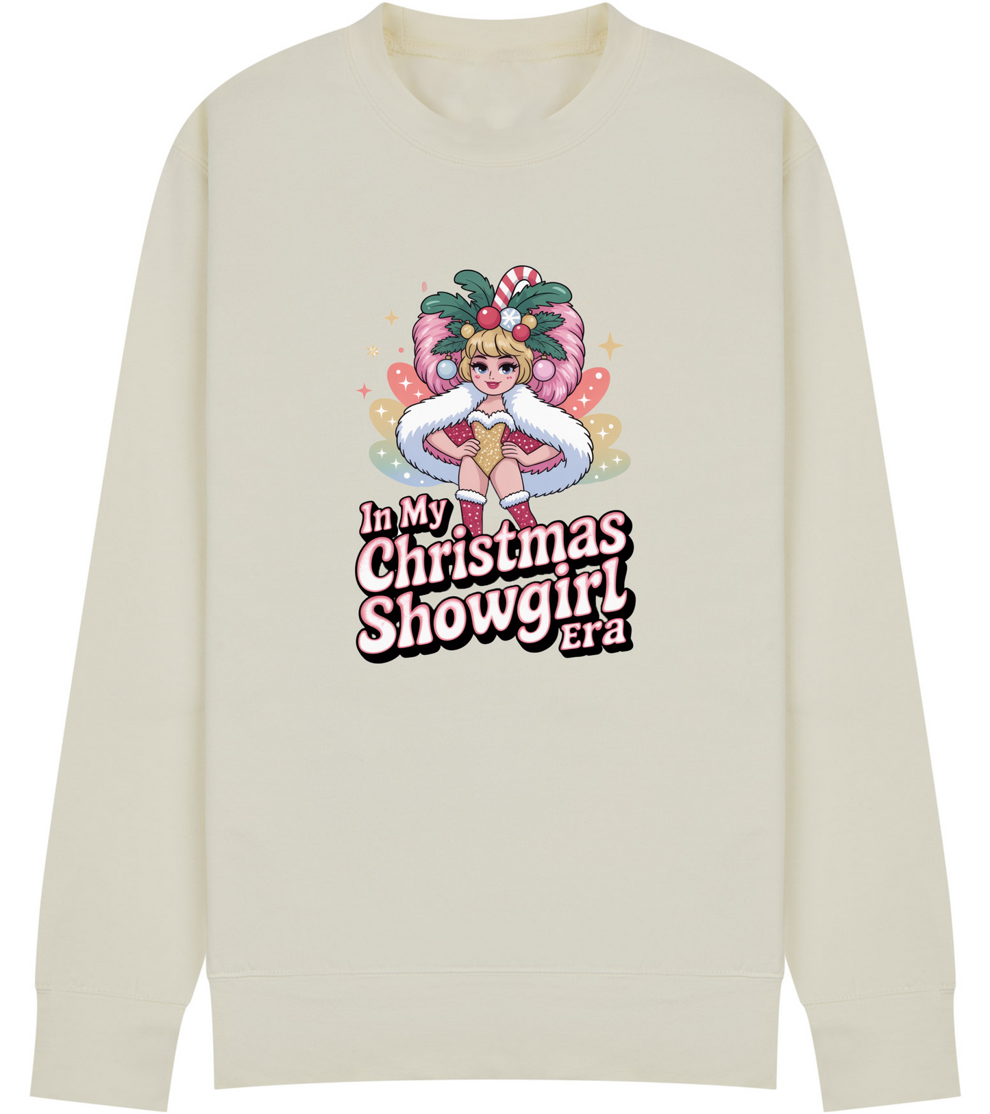 Christmas Showgirl Sweatshirt – Festive Kids & Adult Jumper in Multiple Colours