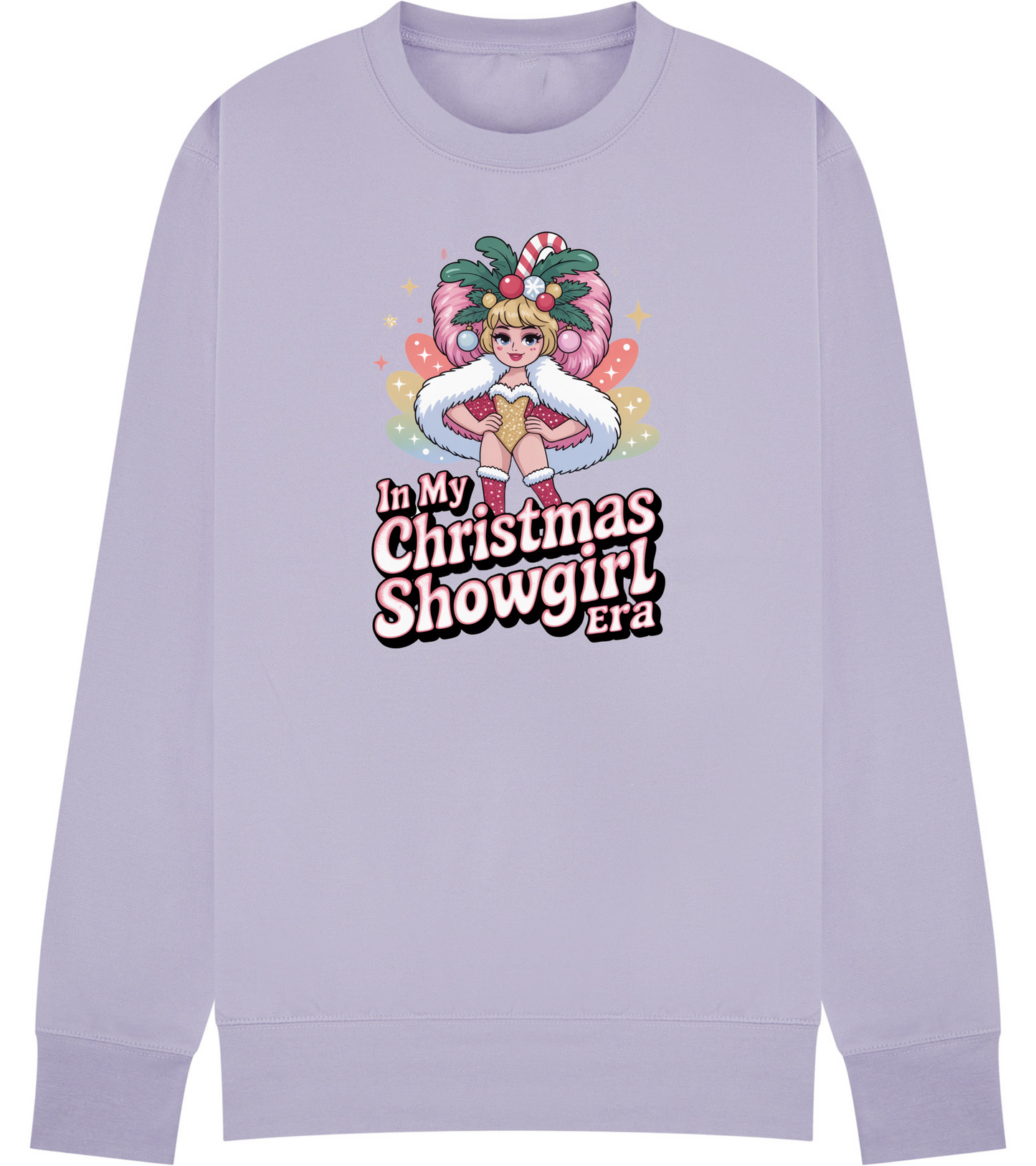 Christmas Showgirl Sweatshirt – Festive Kids & Adult Jumper in Multiple Colours