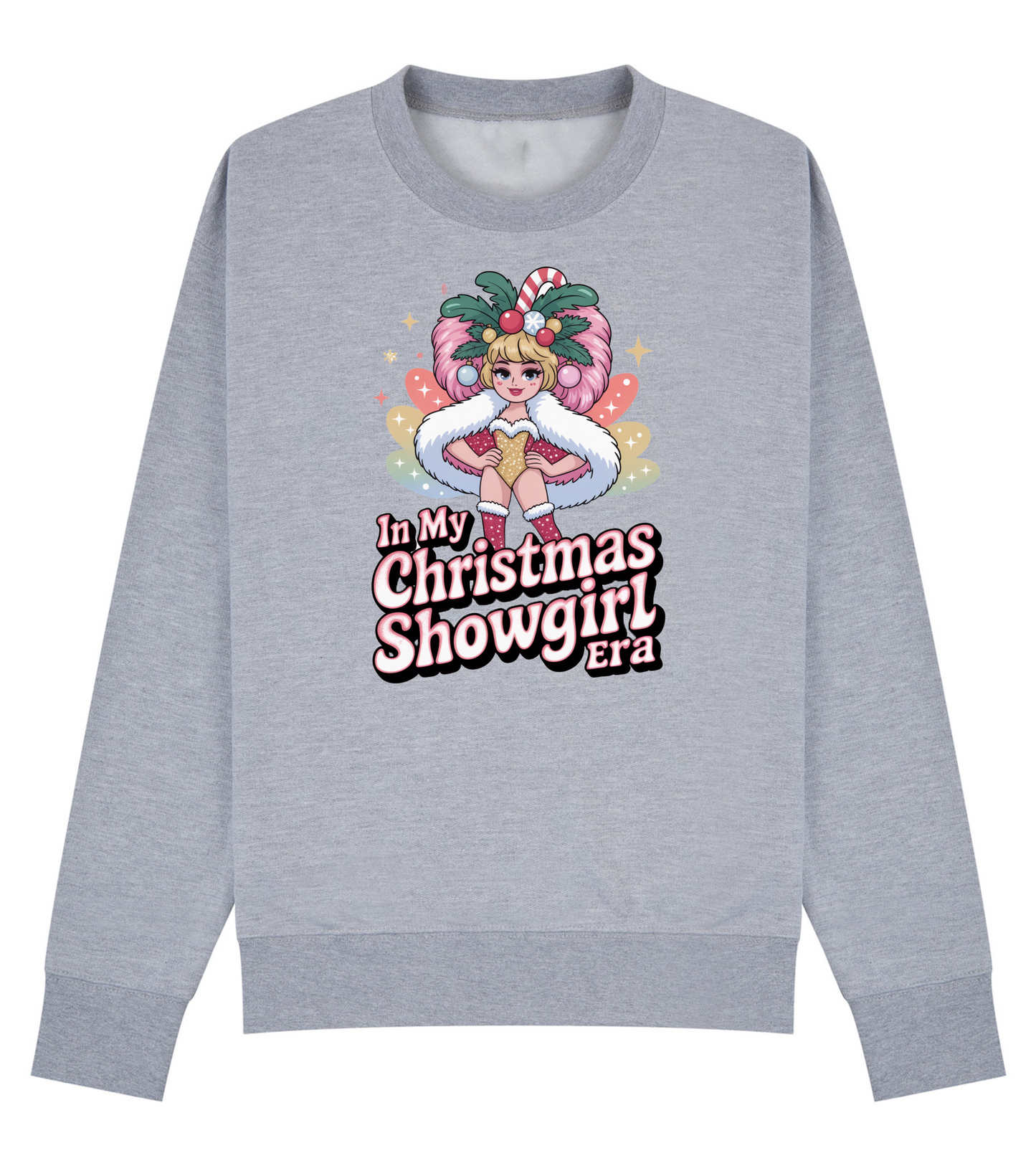 Christmas Showgirl Sweatshirt – Festive Kids & Adult Jumper in Multiple Colours