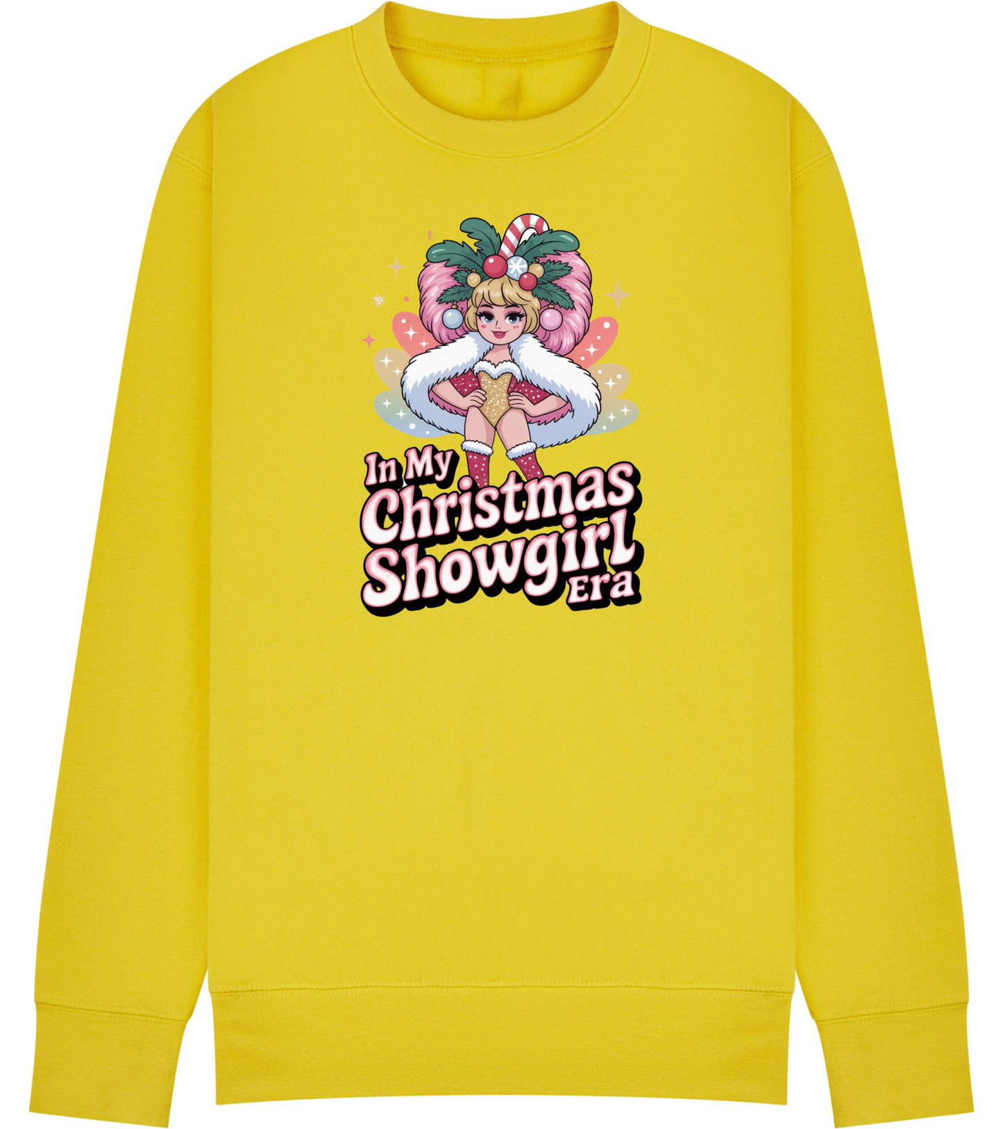Christmas Showgirl Sweatshirt – Festive Kids & Adult Jumper in Multiple Colours