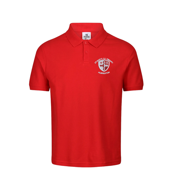 St Mary's Red Polo shirt