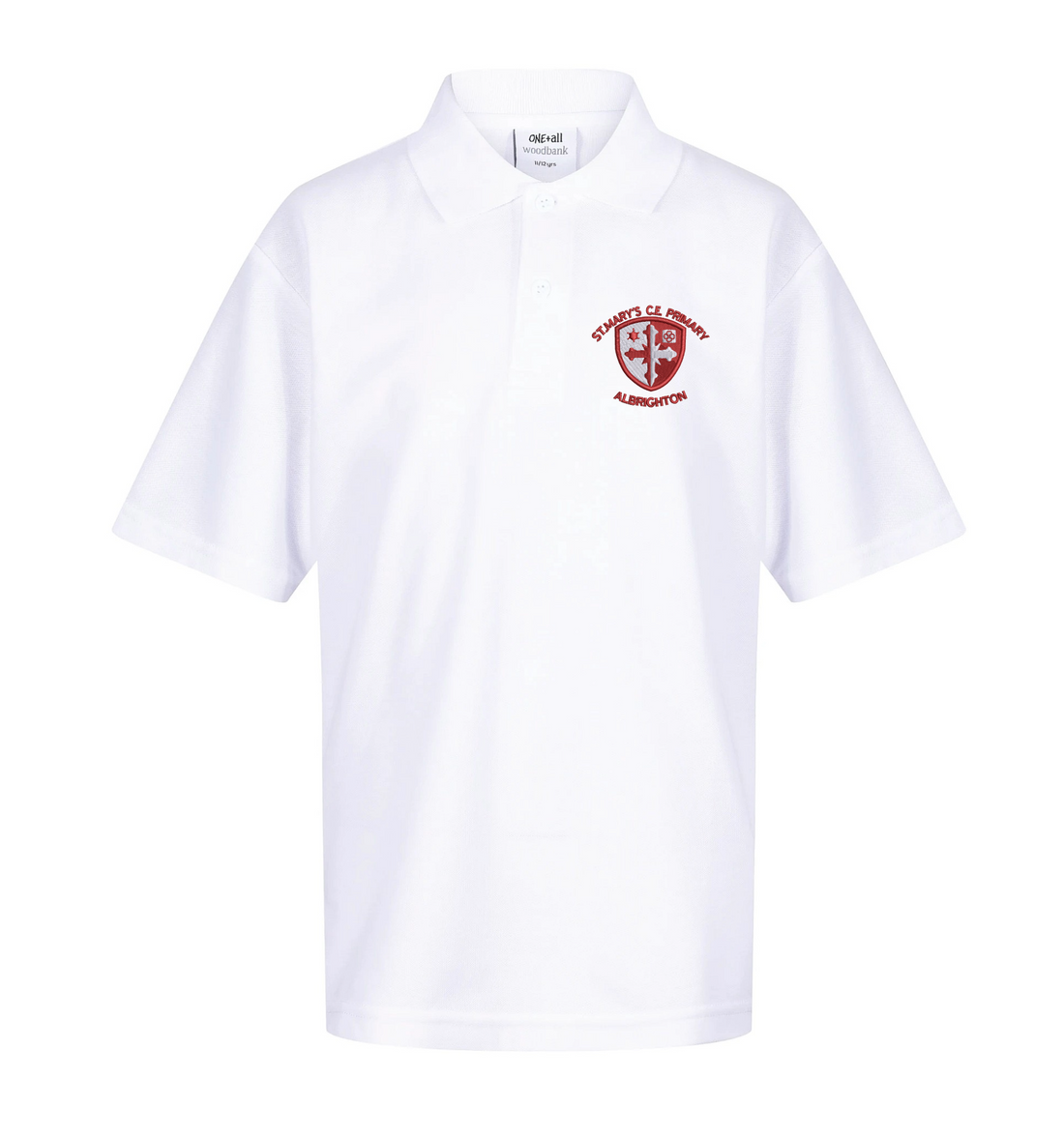 St Mary's White Polo shirt