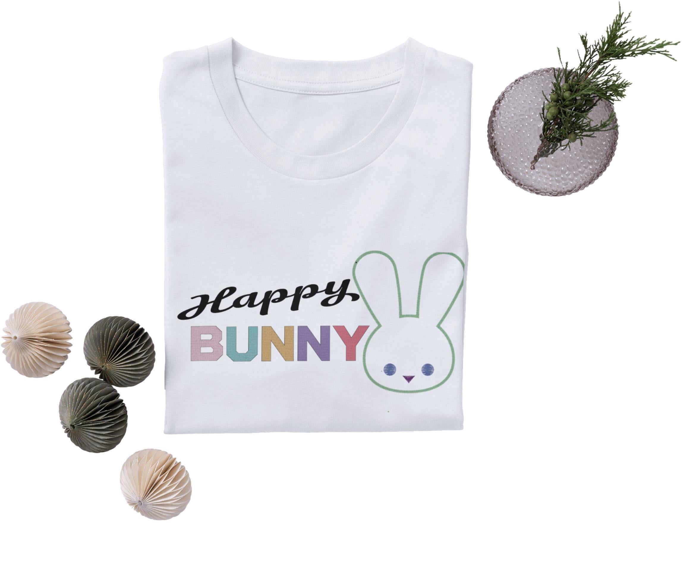 Women's Cute Bunny Shirt – Happy Bunny Graphic Tee, Unique Aesthetic T-Shirt Gift
