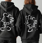 Personalised Mr and Mrs Disney Hoodies – Matching Mickey or Minnie Couple Hoodie – Est. Date – Wedding Gift, Honeymoon Outfit