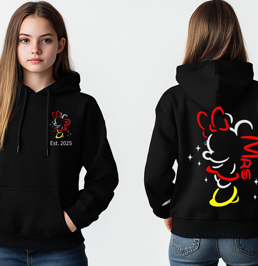 Personalised LGBTQ+ Disney Couple Hoodies – Matching Custom Sweatshirts – LGBTQ+ Wedding Gift