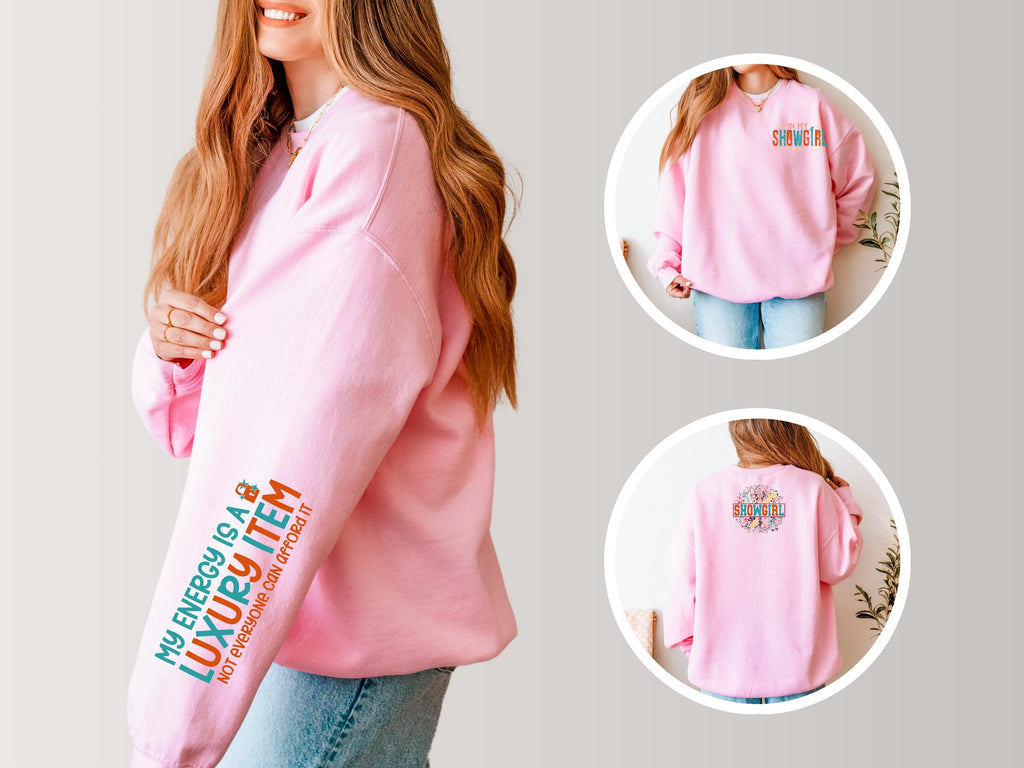 Showgirl Era Sweatshirt, TikTok Viral swiftie Jumper, Unisex Lounge Wear, Taylor Swift Fan Gift