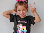 Personalized Unicorn Birthday T-Shirt: Custom Party Favor