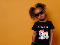Personalized Unicorn Birthday T-Shirt: Custom Party Favor