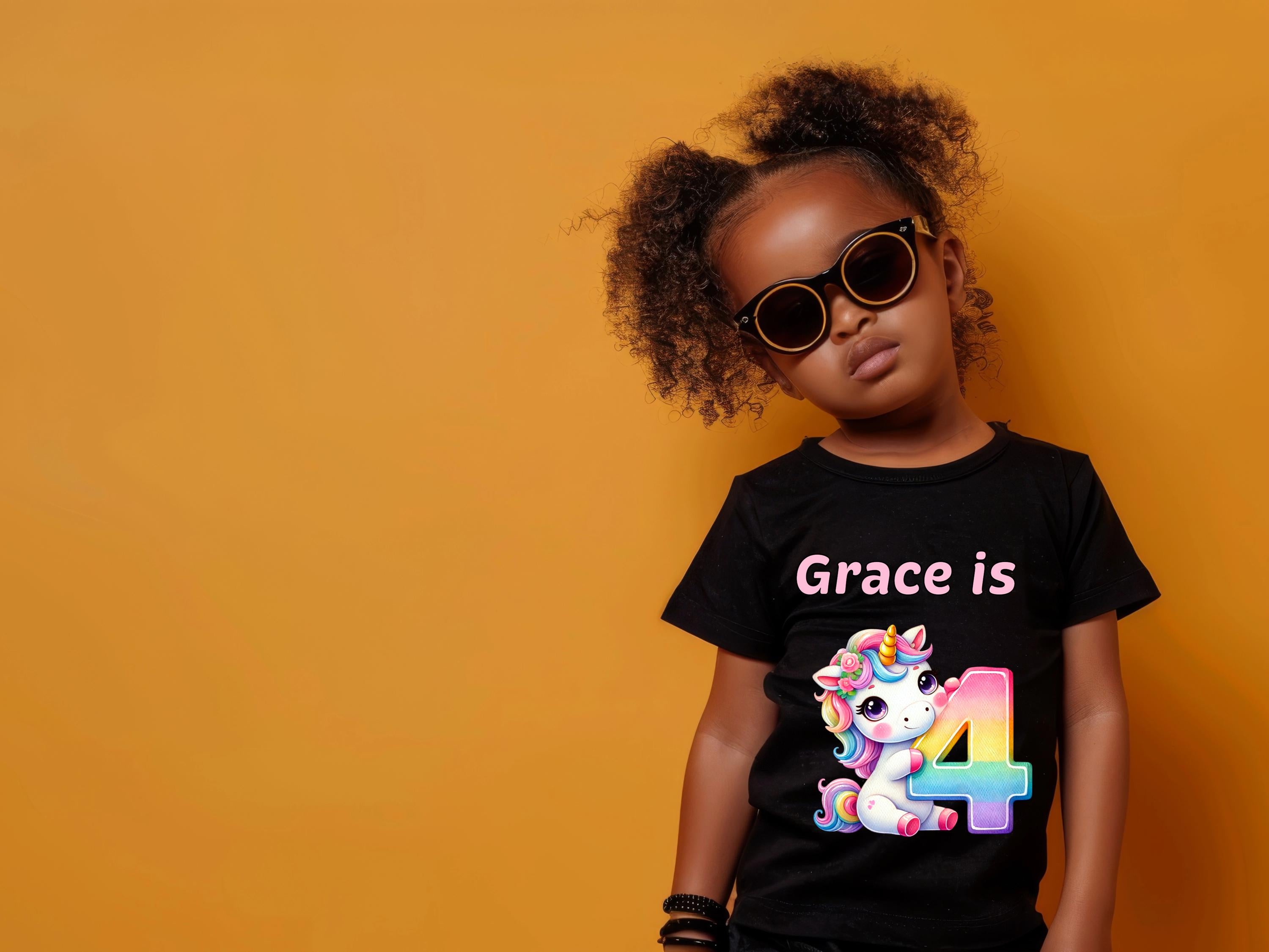 Personalized Unicorn Birthday T-Shirt: Custom Party Favor