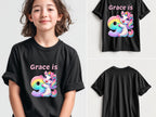 Personalized Unicorn Birthday T-Shirt: Custom Party Favor