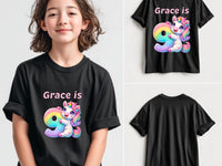 Personalized Unicorn Birthday T-Shirt: Custom Party Favor