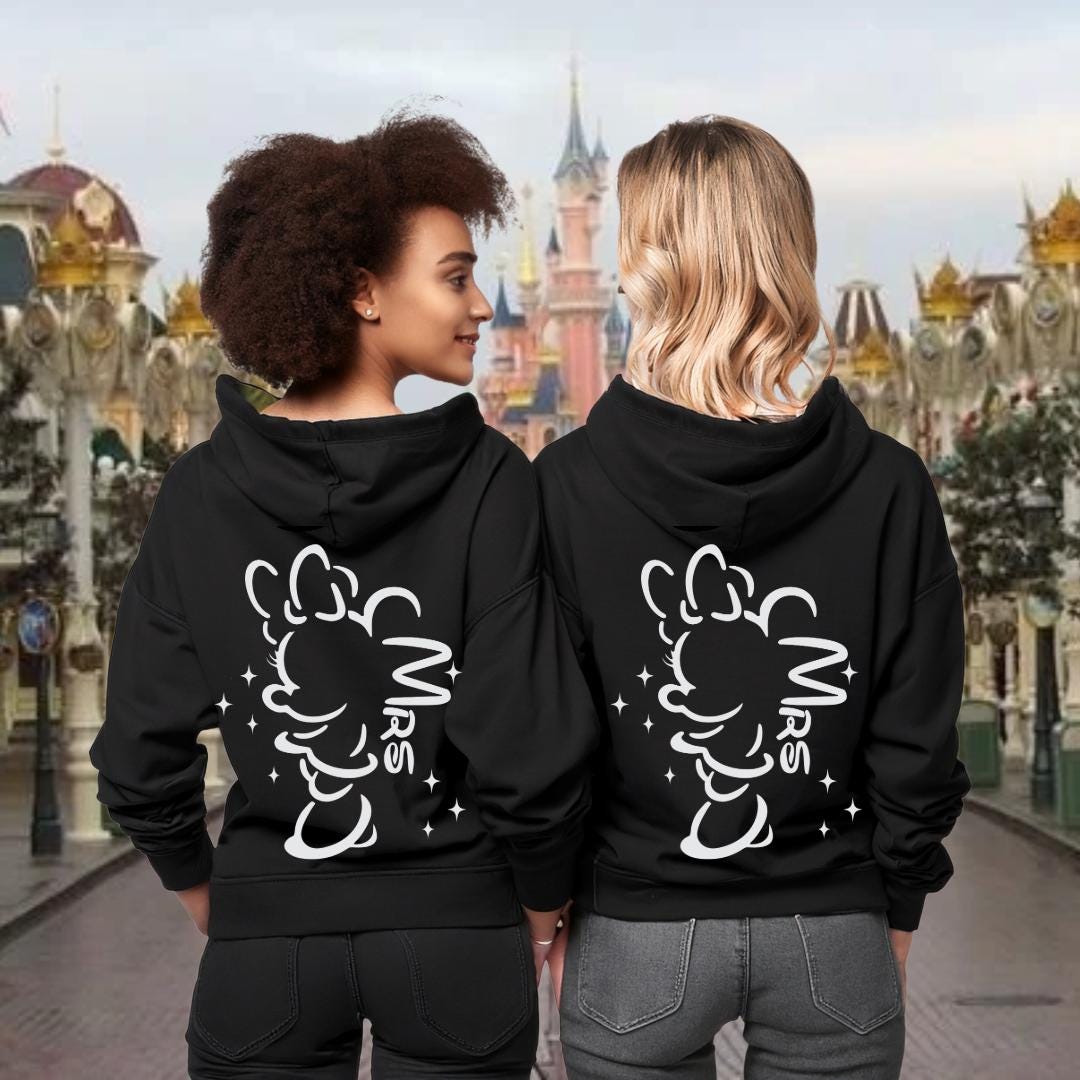 Personalised LGBTQ+ Disney Couple Hoodies – Matching Custom Sweatshirts – LGBTQ+ Wedding Gift