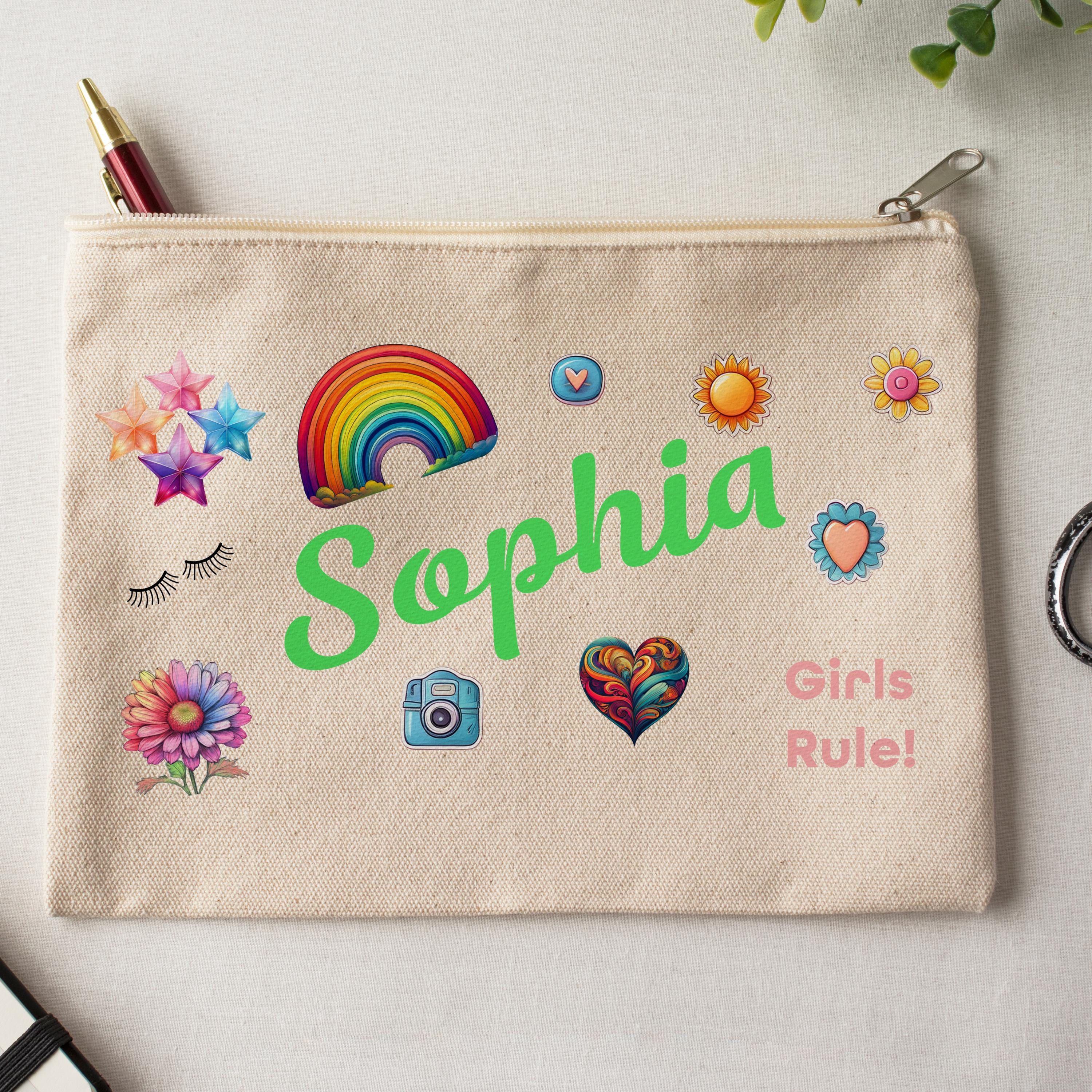 Personalised Canvas pad bag - First Period Kit, Teen Gift, period pouch