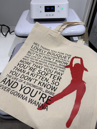Taylor Swift Showgirl Tote Bag - Iconic Album Design