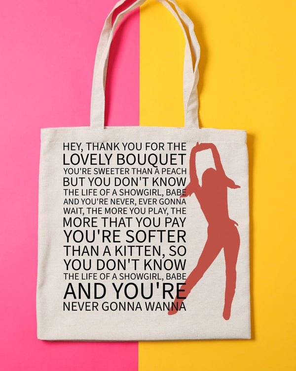 Taylor Swift Showgirl Tote Bag - Iconic Album Design