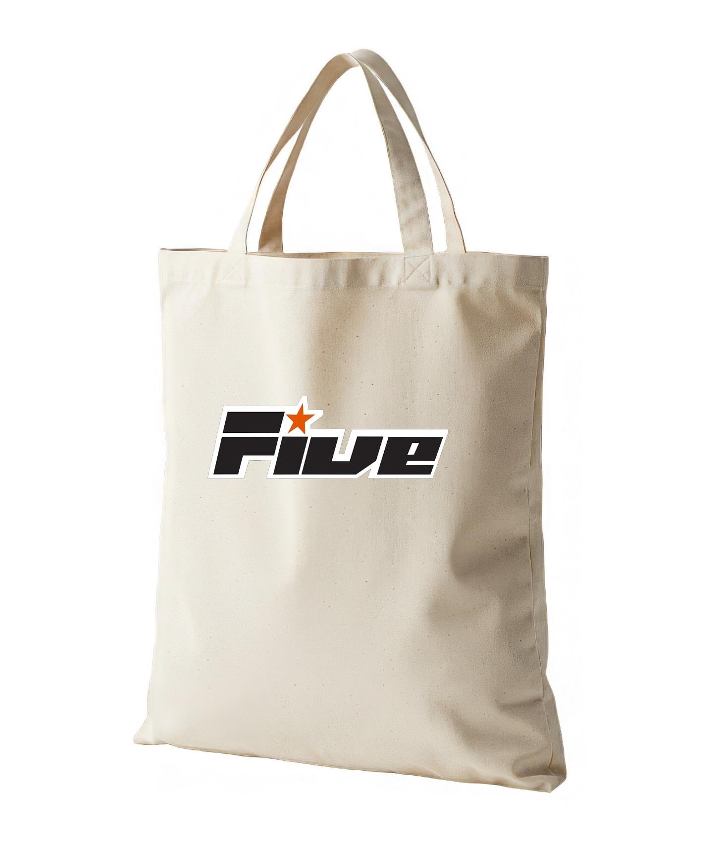 90s Five Boy Band Canvas Tote Bag: Retro Fan Merch