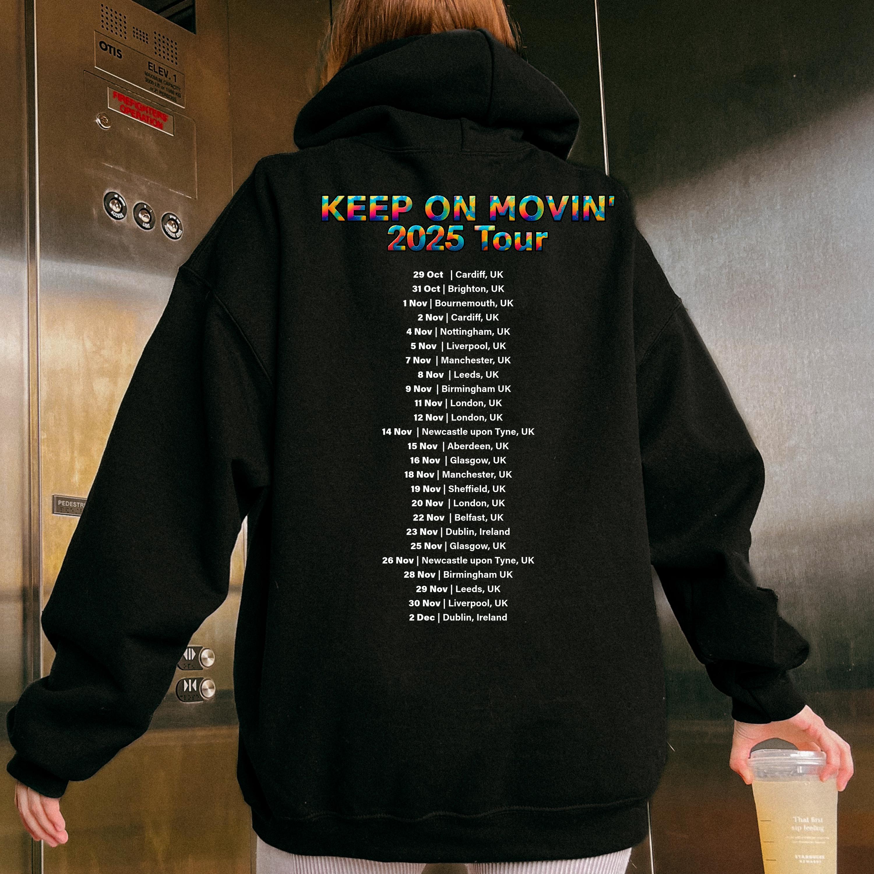 90s Five Tour Hoodie - 5ive Retro Boy Band Fan Merch - Keep on movin