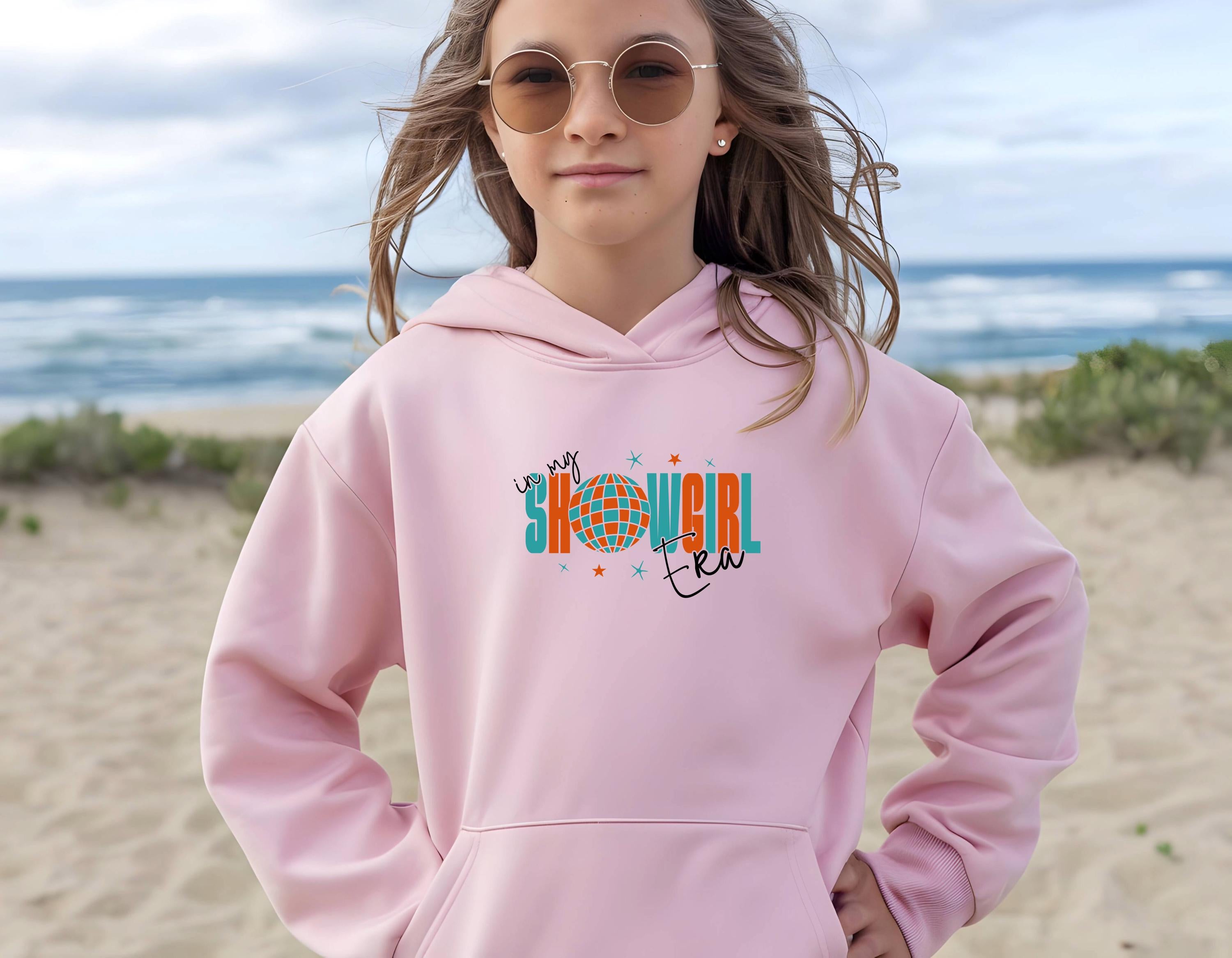 Kids 'Show Girl Era' Hoodie: Retro Disco Ball - Swiftie fan Hood