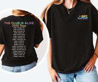JLS Tour 2025 T-Shirt: Rainbow Glitter Logo, UK Tour Dates - Quick Turnaround