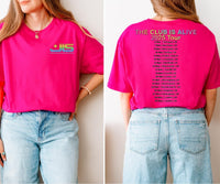 JLS Tour 2025 T-Shirt: Rainbow Glitter Logo, UK Tour Dates - Quick Turnaround