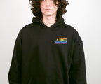 JLS 2025 Tour Hoodie: The Club Is Alive, Rainbow Sparkle Glitter Effect Logo