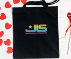JLS Rainbow Glitter Logo Tote Bag: Music Fan Merch