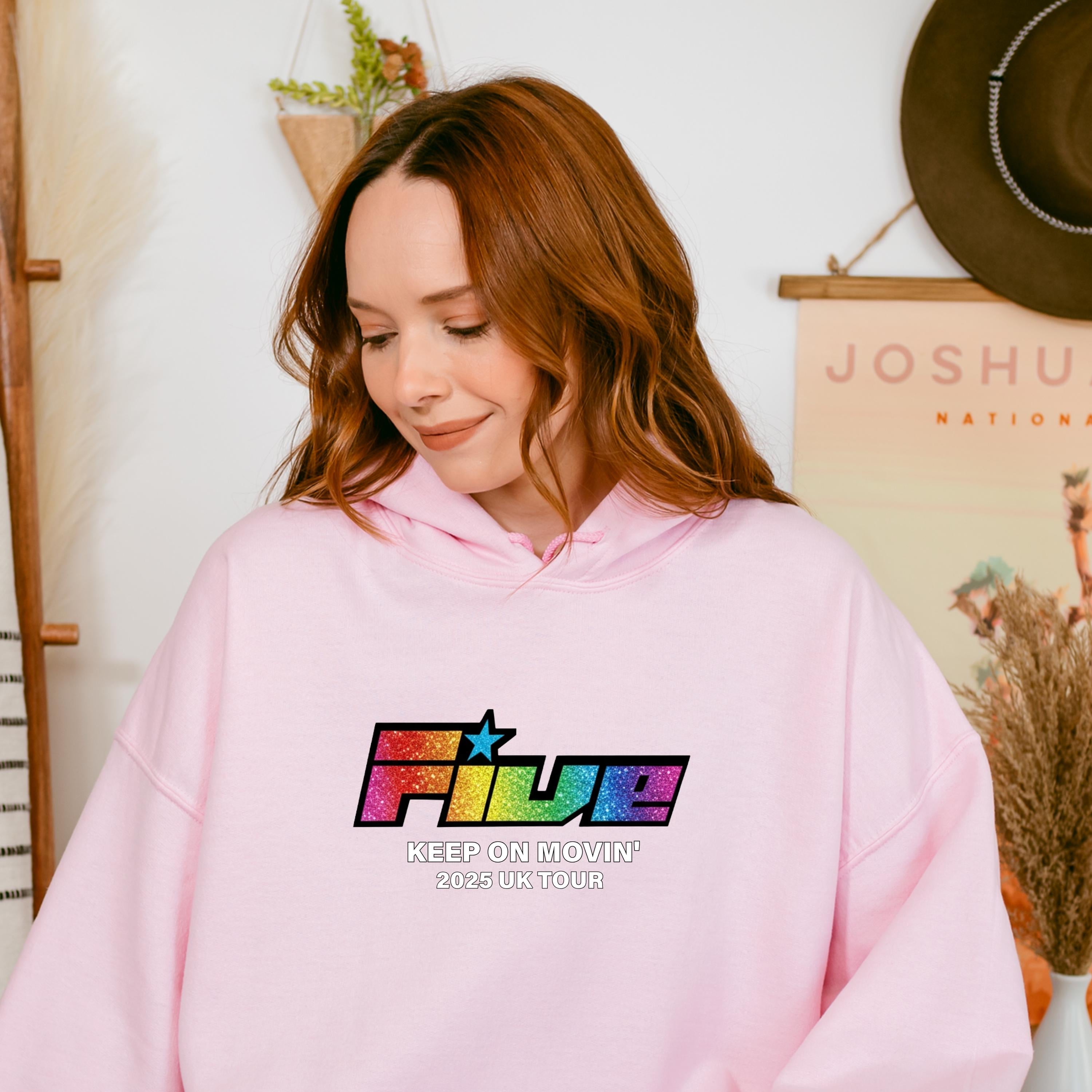 5ive "Keep on movin'" 2025 Five Tour Hoodie: Fan Gift unofficial Merch