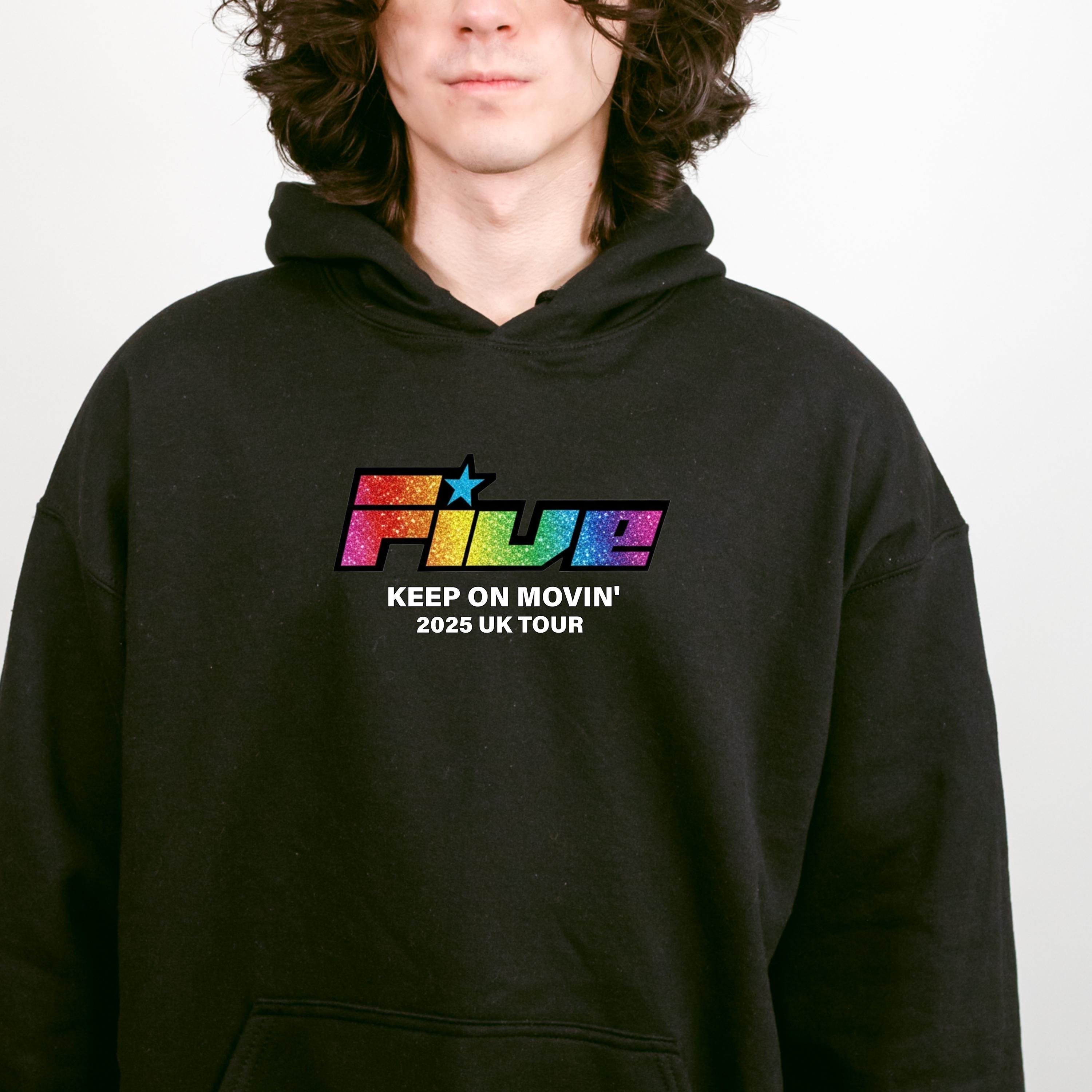 5ive "Keep on movin'" 2025 Five Tour Hoodie: Fan Gift unofficial Merch