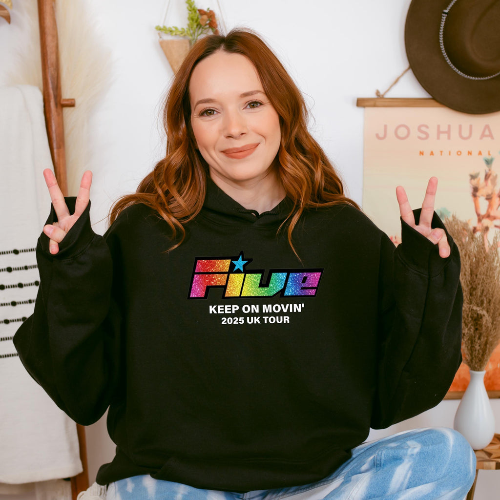 5ive "Keep on movin'" 2025 Five Tour Hoodie: Fan Gift unofficial Merch