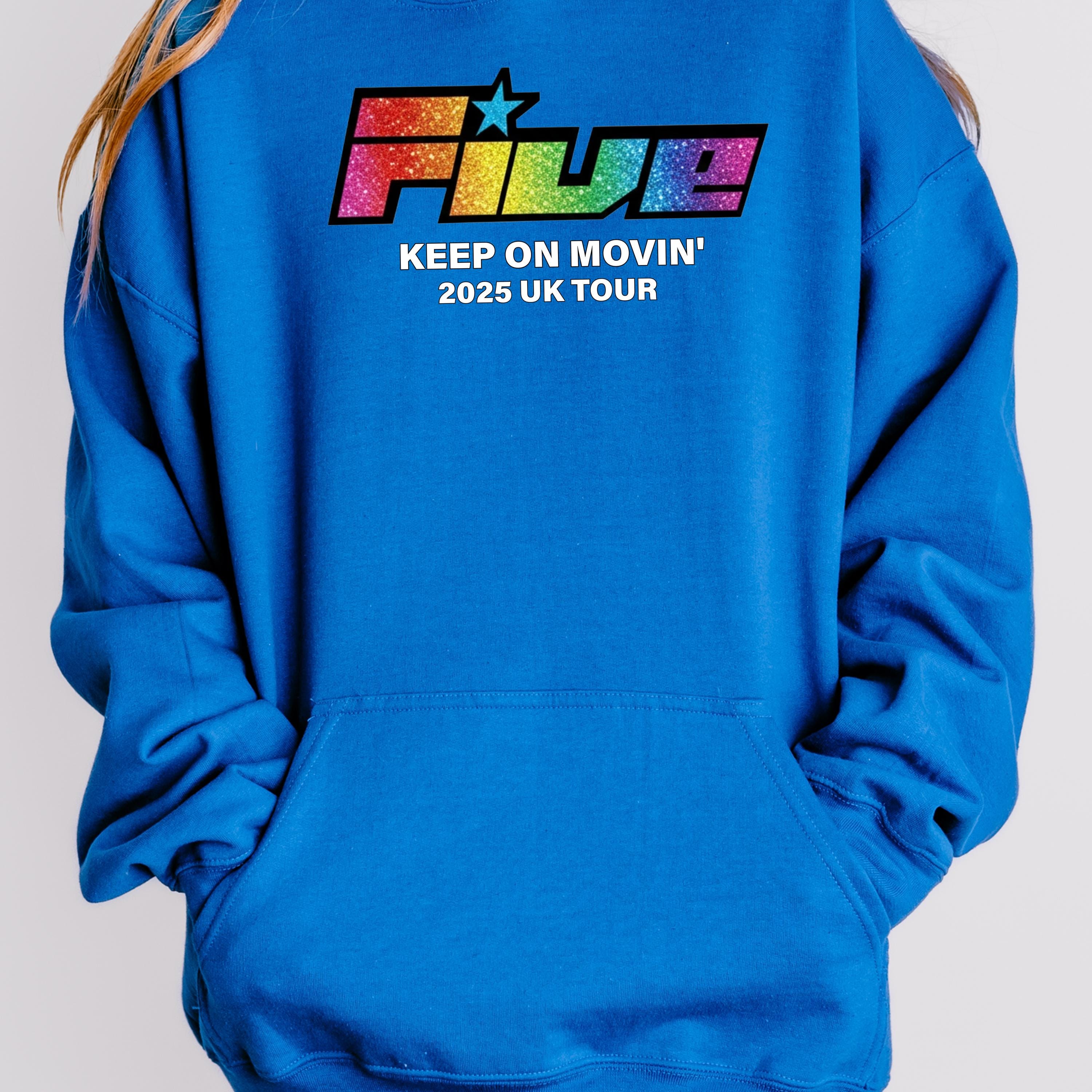 5ive "Keep on movin'" 2025 Five Tour Hoodie: Fan Gift unofficial Merch