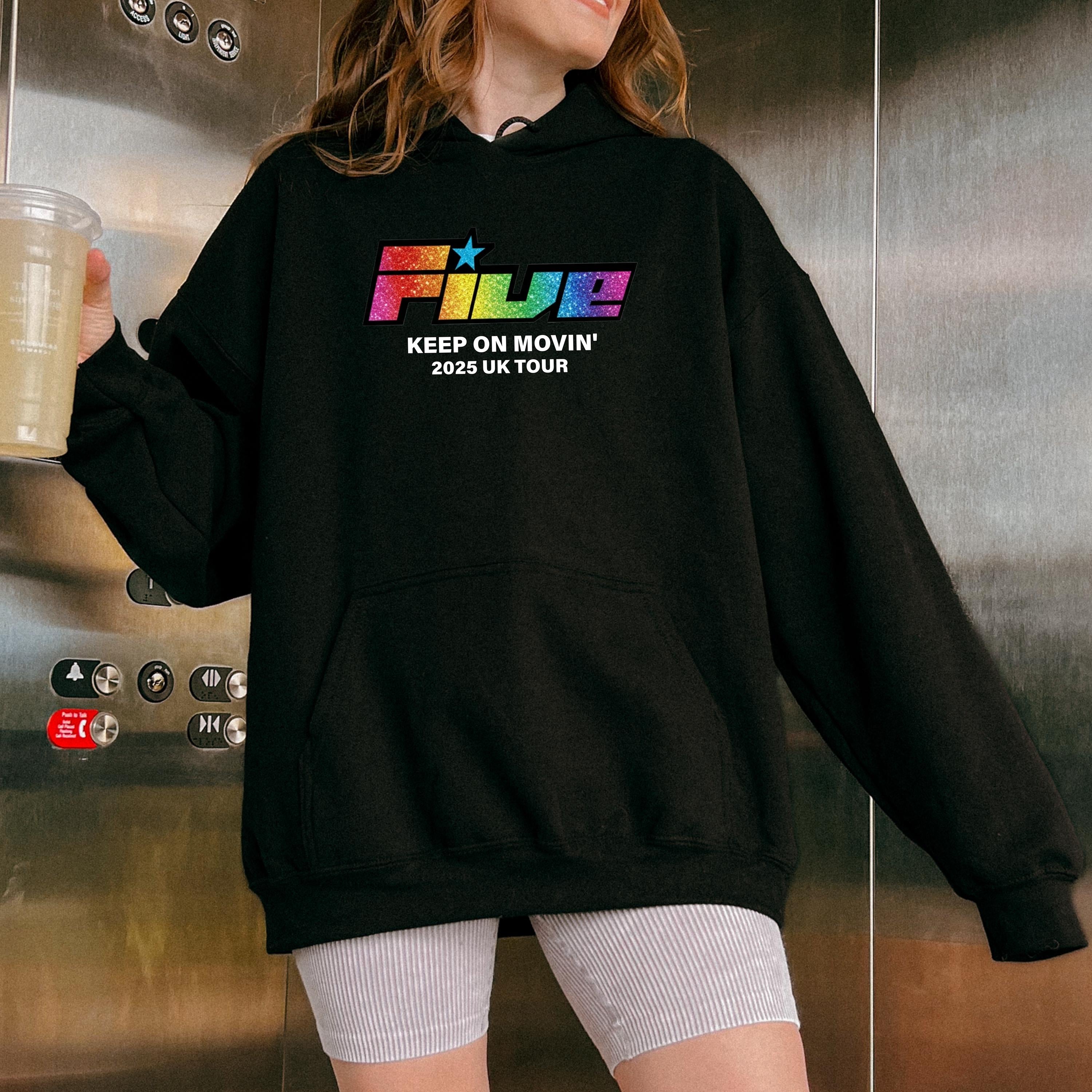 5ive "Keep on movin'" 2025 Five Tour Hoodie: Fan Gift unofficial Merch