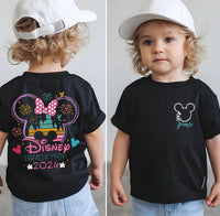 Disney Trip 2026 Family Tshirts – Mickey or Minnie Disneyland T-Shirts - Personalised Group Matching Holiday