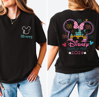Disney Trip 2026 Family Tshirts – Mickey or Minnie Disneyland T-Shirts - Personalised Group Matching Holiday