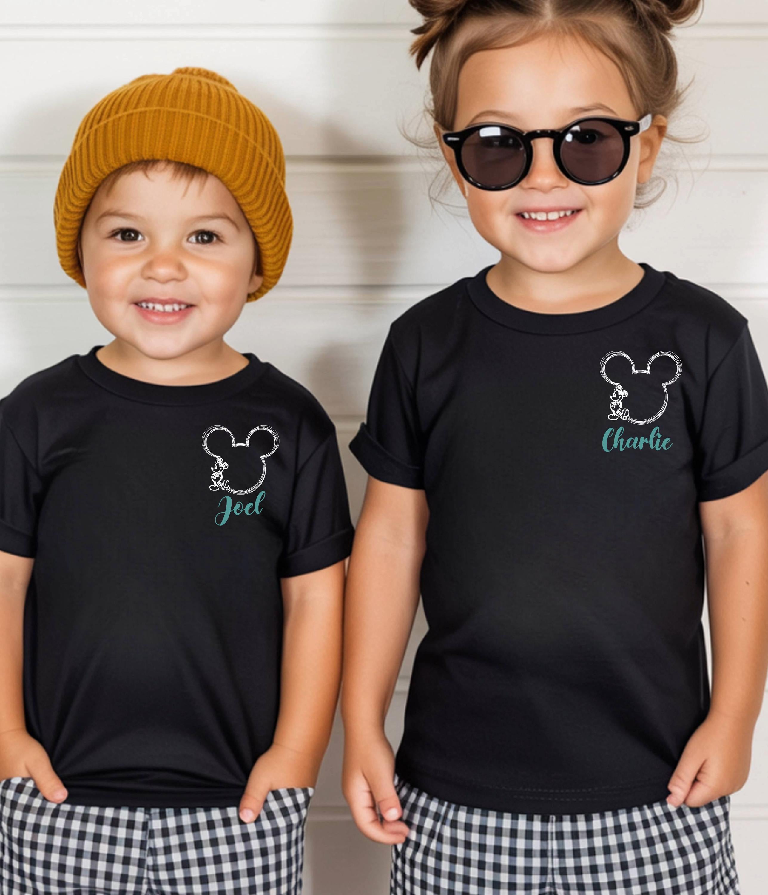 Disney Trip 2026 Family Tshirts – Mickey or Minnie Disneyland T-Shirts - Personalised Group Matching Holiday
