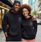 Personalised Mr and Mrs Disney Hoodies – Matching Mickey or Minnie Couple Hoodie – Est. Date – Wedding Gift, Honeymoon Outfit