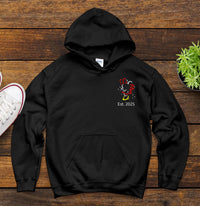 Personalised Mr and Mrs Disney Hoodies – Matching Mickey & Minnie Couple Hoodie – Est. Date – Wedding Gift, Honeymoon Outfit