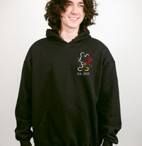 Personalised Mr and Mrs Disney Hoodies – Matching Mickey & Minnie Couple Hoodie – Est. Date – Wedding Gift, Honeymoon Outfit