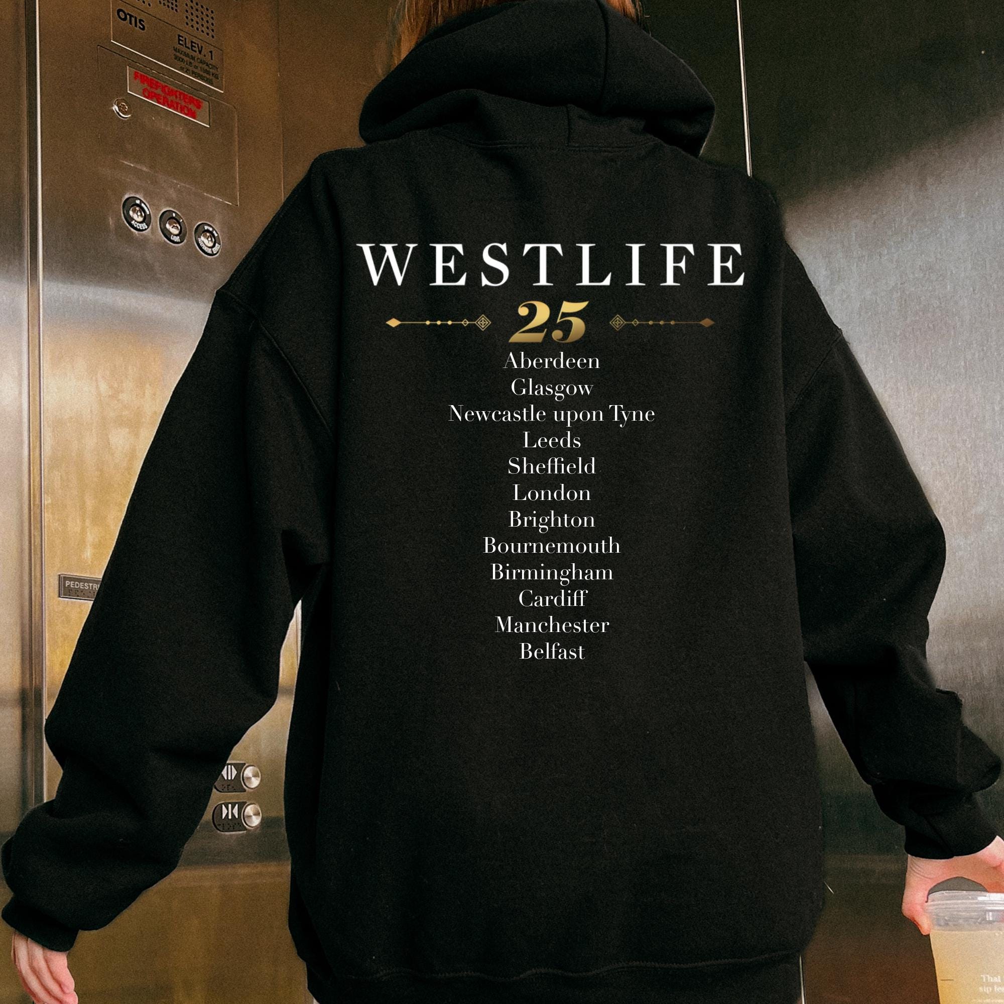 Westlife 25th Anniversary Tour Hoodie | Concert Dates Fan tickets gift