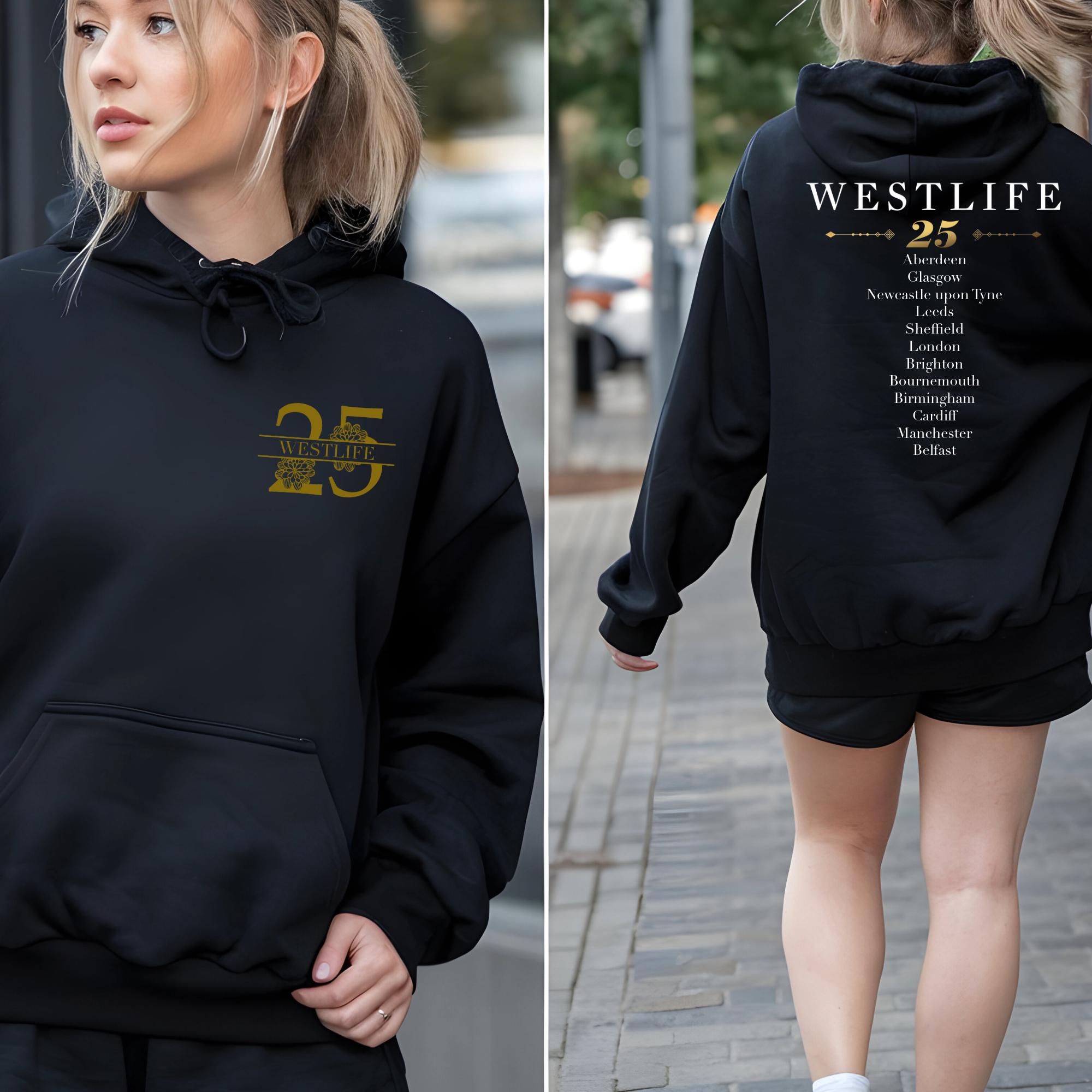 Westlife 25th Anniversary Tour Hoodie | Concert Dates Fan tickets gift