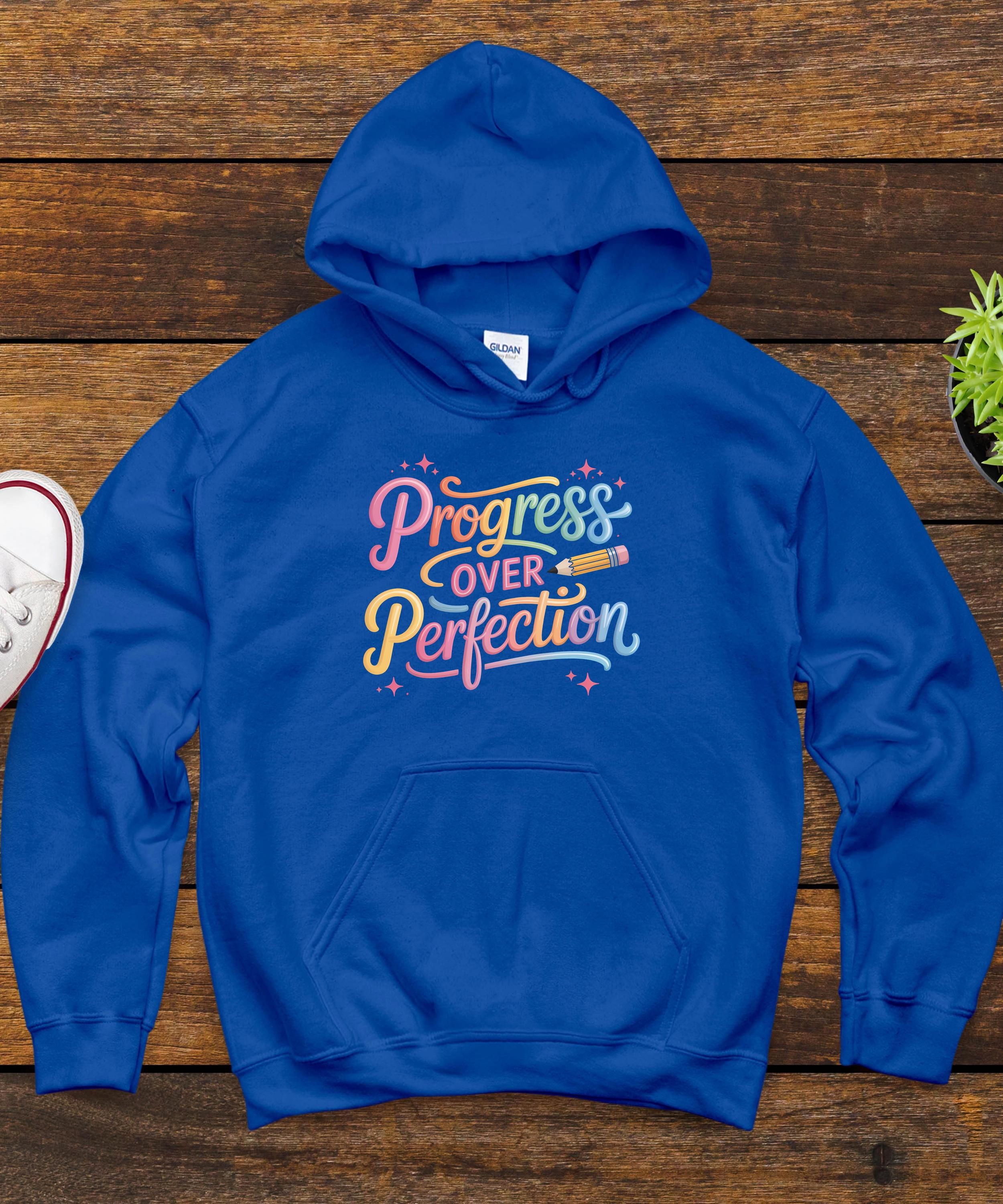 Progress Over Perfection Hoodie, Motivational Sweater, Inspirational Clothing, Positive Vibes, Self-Love Gift, Cozy