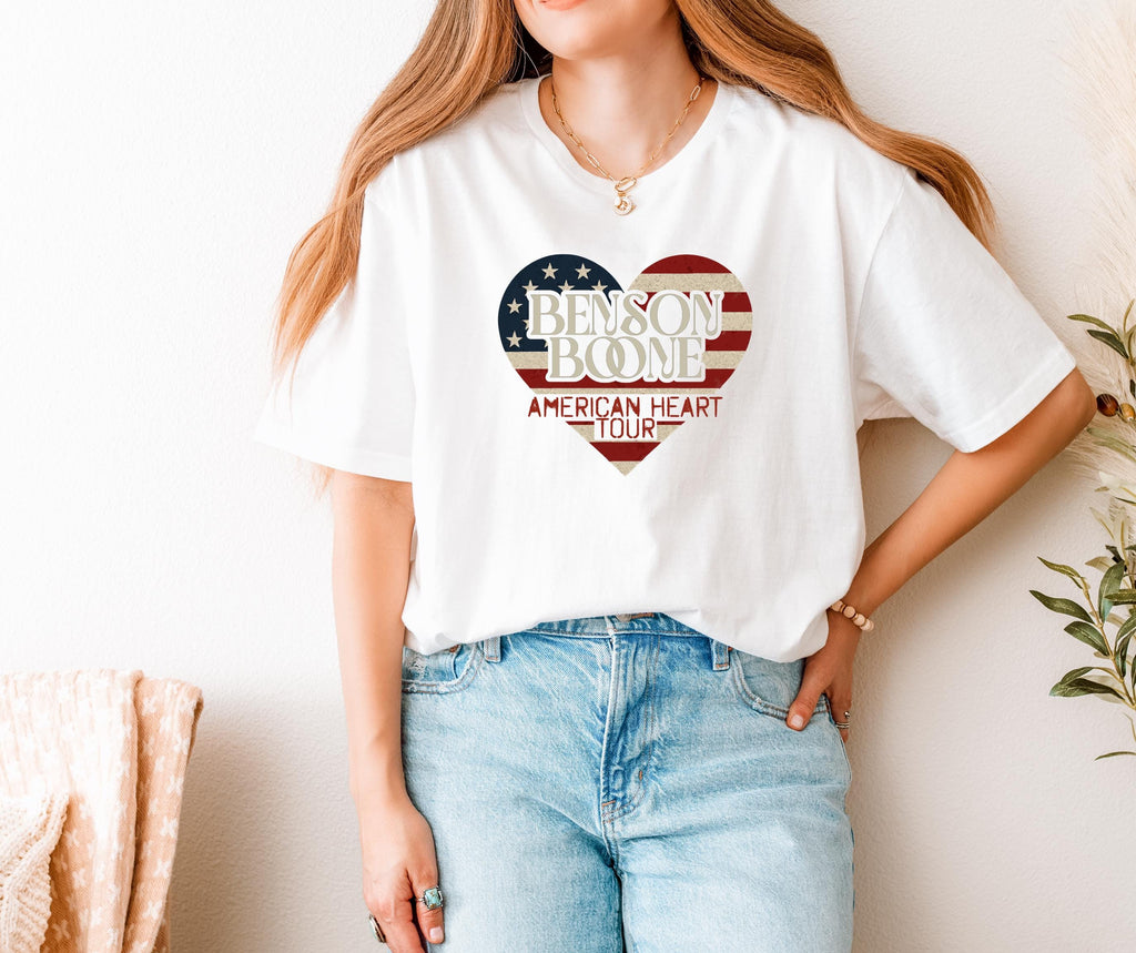 Benson Boone American Heart Tour T-Shirt | Retro Style, Music Gift