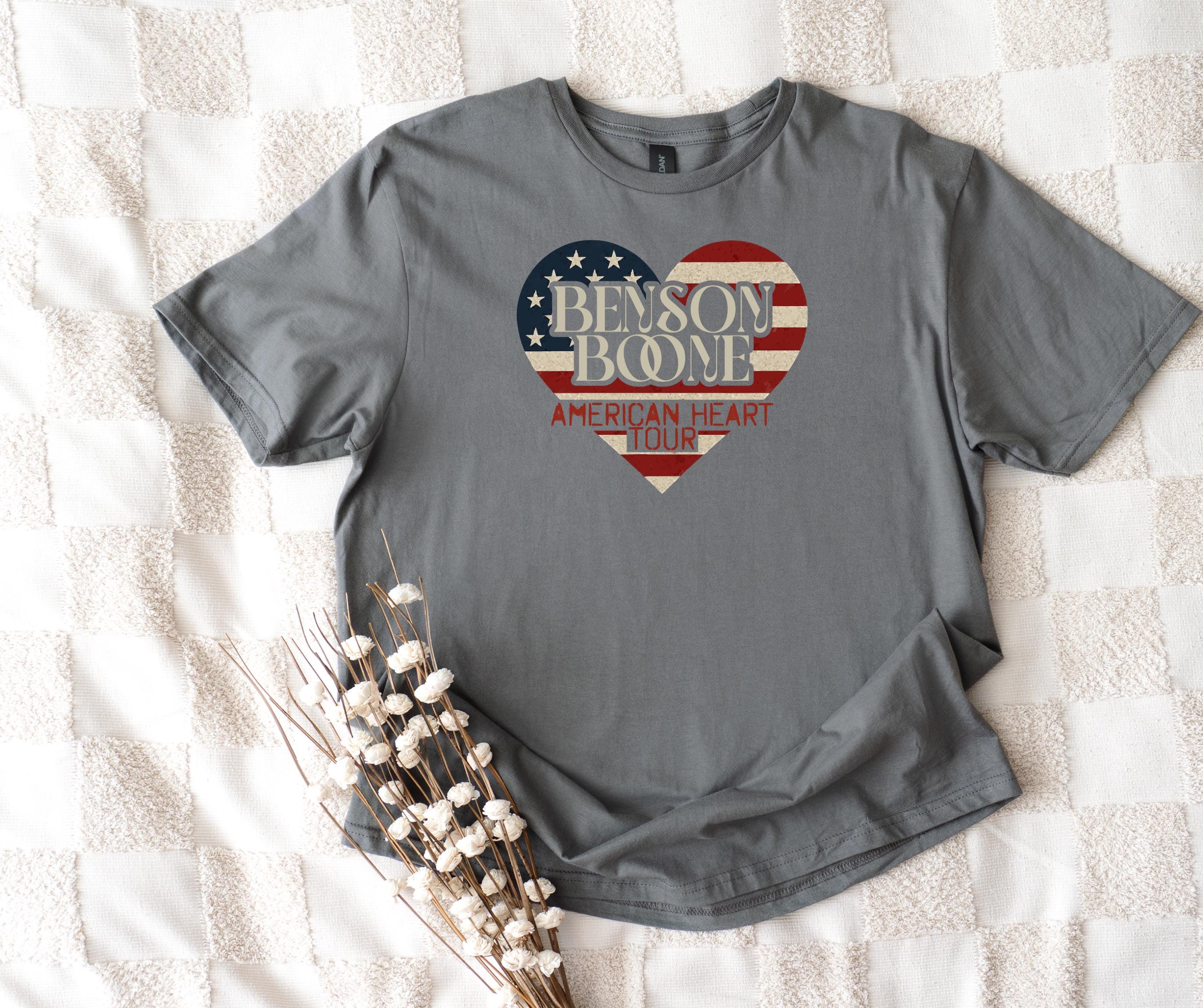 Benson Boone American Heart Tour T-Shirt | Retro Style, Music Gift
