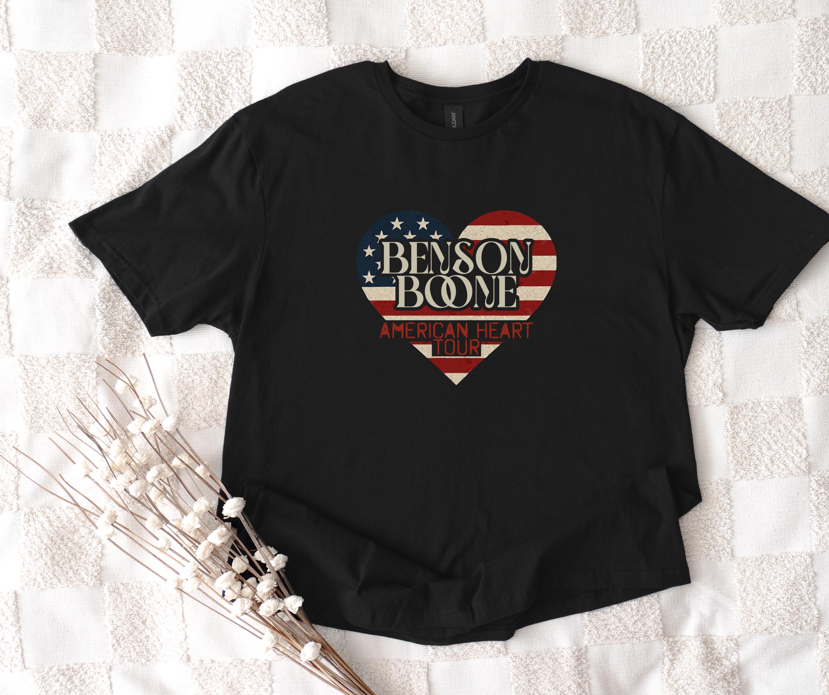 Benson Boone American Heart Tour T-Shirt | Retro Style, Music Gift