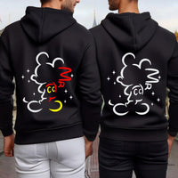 Personalised LGBTQ+ Disney Couple Hoodies – Matching Custom Sweatshirts – LGBTQ+ Wedding Gift