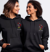 Personalised LGBTQ+ Disney Couple Hoodies – Matching Custom Sweatshirts – LGBTQ+ Wedding Gift